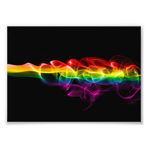 SlipperyJoes Rainbow smoke vapor ripple rainbow c Photo Print