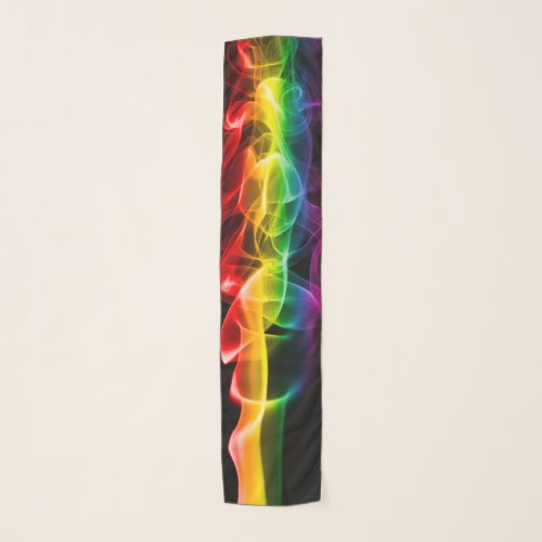 SlipperyJoes Rainbow smoke vapor ripple rainbow c Scarf