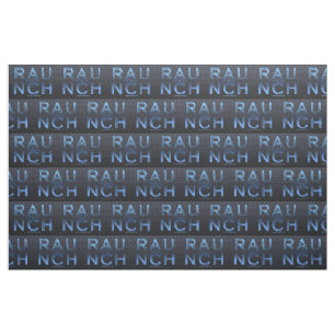 SlipperyJoe's raunch metallic large blue letters d Fabric