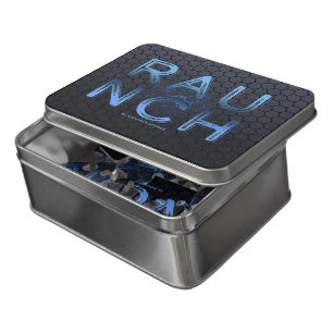 SlipperyJoe's raunch metallic large blue letters d Jigsaw Puzzle