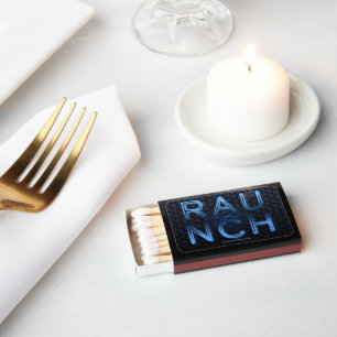 SlipperyJoe's raunch metallic large blue letters d Matchboxes
