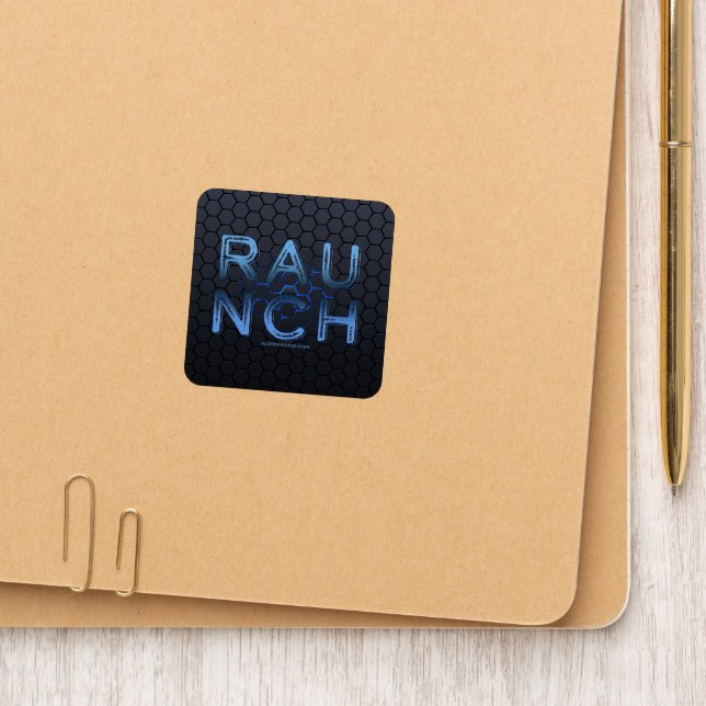 SlipperyJoe's raunch metallic large blue letters d Patch (On Folder)