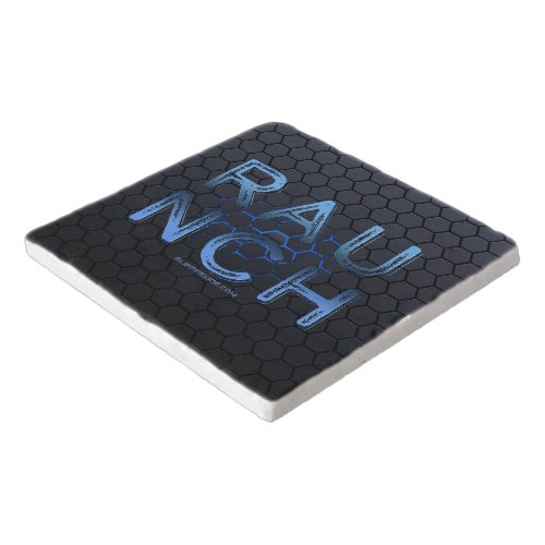SlipperyJoe's raunch metallic large blue letters d Trivet