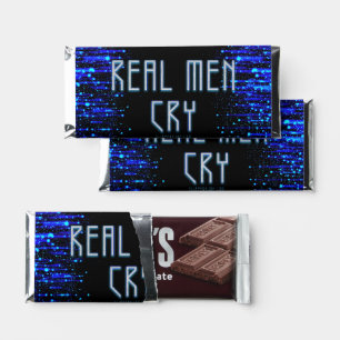 SlipperyJoe's real men cry tears emotions digital  Hershey Bar Favors