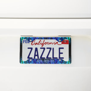 SlipperyJoe's real men cry tears emotions digital License Plate Frame