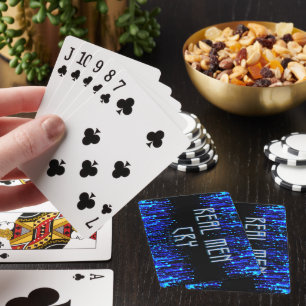 SlipperyJoe's real men cry tears emotions digital Poker Cards