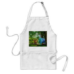 SlipperyJoe's rhinoceros lush tropical setting pri Adult Apron