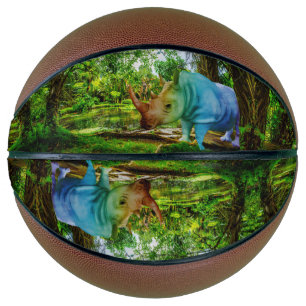 SlipperyJoe's rhinoceros lush tropical setting pri Basketball
