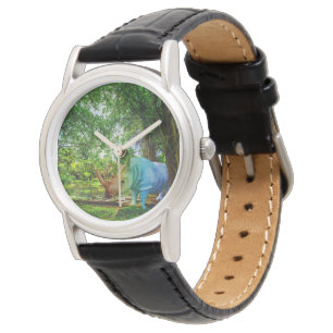 SlipperyJoe's rhinoceros lush tropical setting pri Watch