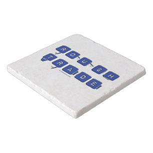 SlipperyJoe's rough trade 3-D blue ice blocks with Trivet
