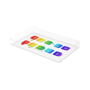 SlipperyJoe's rough trade queer pop typography sla Acrylic Tray