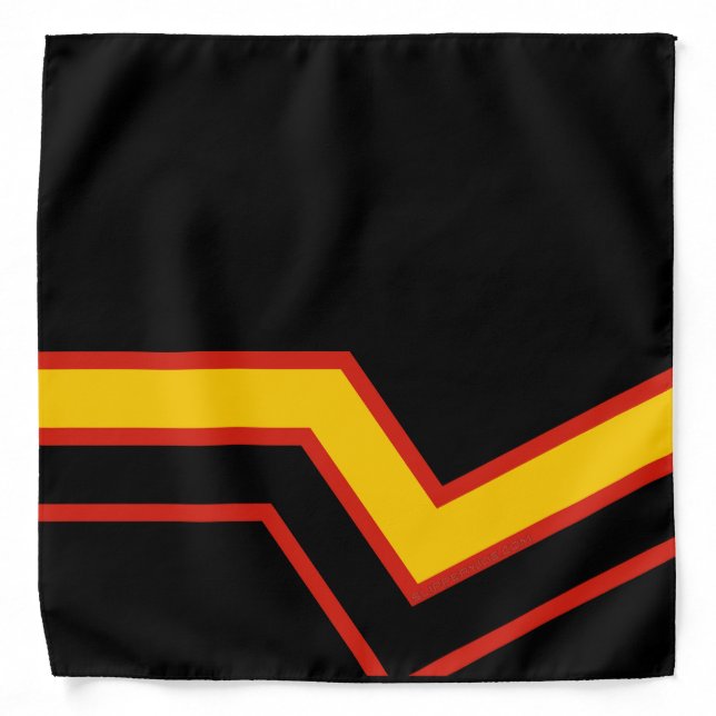 SlipperyJoe's rubber pride flag arrows chevrons st Bandana (Front)