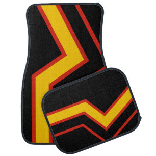 SlipperyJoe's rubber pride flag arrows chevrons st Car Floor Mat