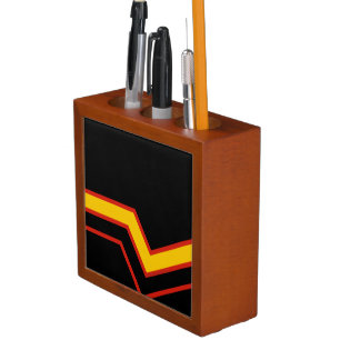 SlipperyJoe's rubber pride flag arrows chevrons st Desk Organizer