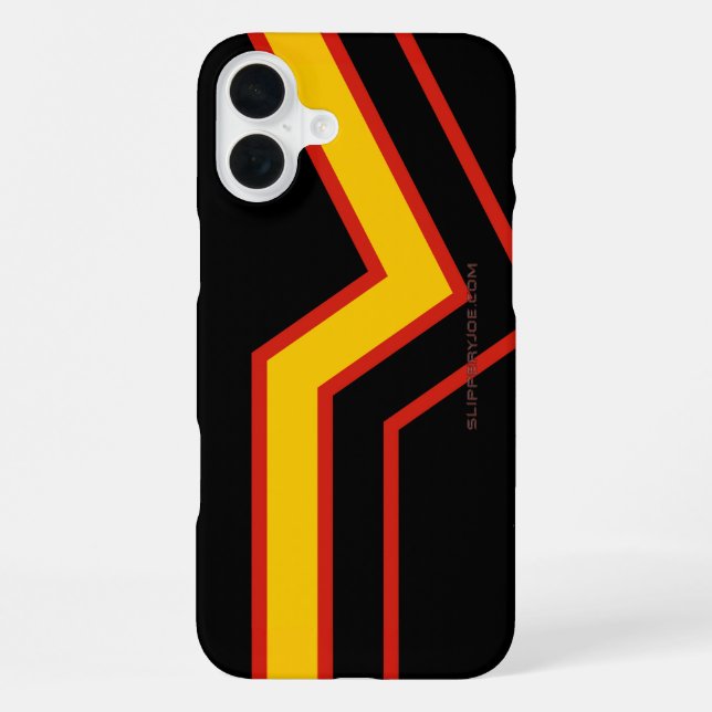 SlipperyJoe's rubber pride flag arrows chevrons st iPhone Case (Back)