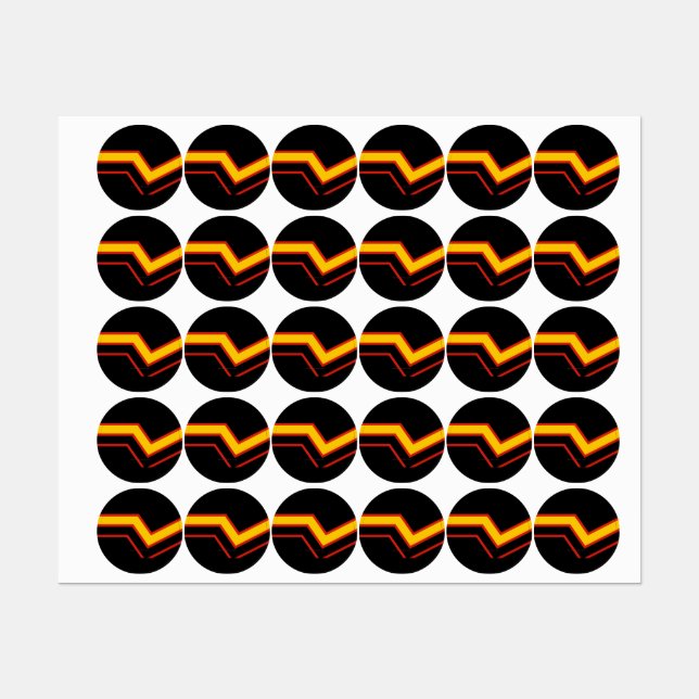 SlipperyJoe's rubber pride flag arrows chevrons st Labels (Sheet)