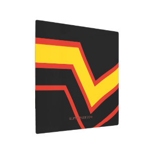 SlipperyJoe's rubber pride flag arrows chevrons st Metal Print