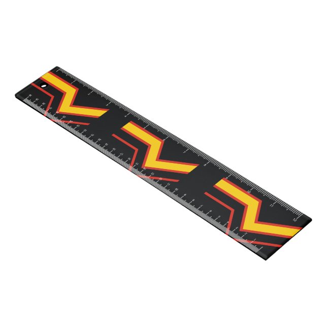SlipperyJoe's rubber pride flag arrows chevrons st Ruler (Angled)