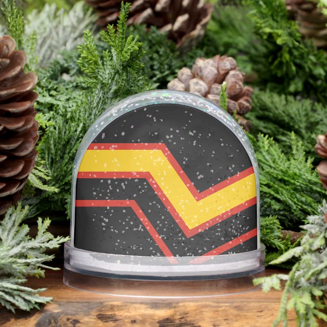 SlipperyJoe's rubber pride flag arrows chevrons st Snow Globe (Winter)