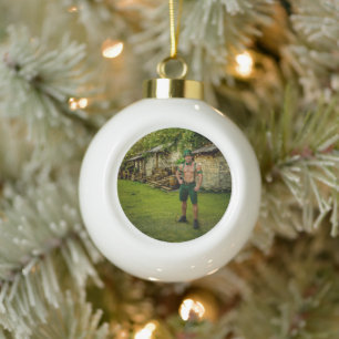 SlipperyJoe's Saint Patrick's Day festive leprecha Ceramic Ball Christmas Ornament