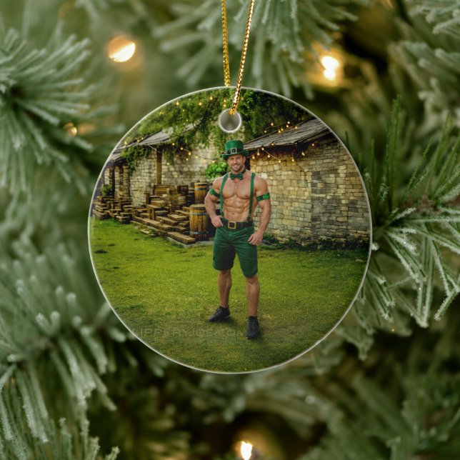 SlipperyJoe's Saint Patrick's Day festive leprecha Ceramic Ornament (Tree)
