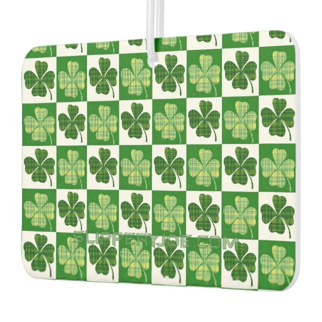 SlipperyJoe's Saint Patrick's Day four leaf clover Air Freshener (Left)