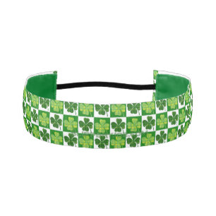SlipperyJoe's Saint Patrick's Day four leaf clover Athletic Headband