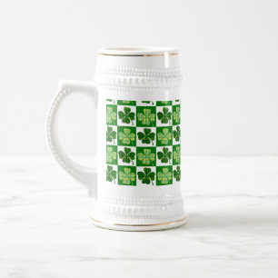 SlipperyJoe's Saint Patrick's Day four leaf clover Beer Stein