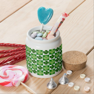 SlipperyJoe's Saint Patrick's Day four leaf clover Candy Jar