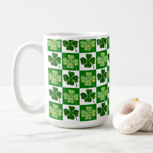 SlipperyJoe's Saint Patrick's Day four leaf clover Coffee Mug