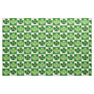 SlipperyJoe's Saint Patrick's Day four leaf clover Fabric