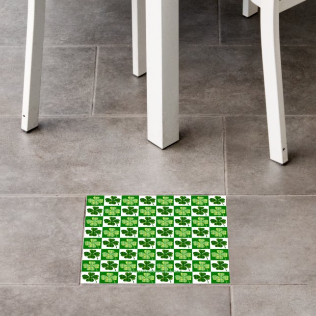 SlipperyJoe's Saint Patrick's Day four leaf clover Floor Decals (Restaurant)