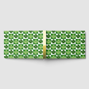 SlipperyJoe's Saint Patrick's Day four leaf clover Foil Guest Book