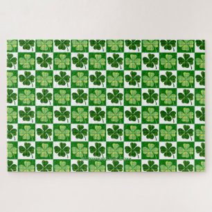 SlipperyJoe's Saint Patrick's Day four leaf clover Jigsaw Puzzle