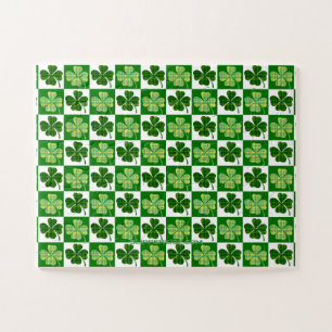 SlipperyJoe's Saint Patrick's Day four leaf clover Jigsaw Puzzle