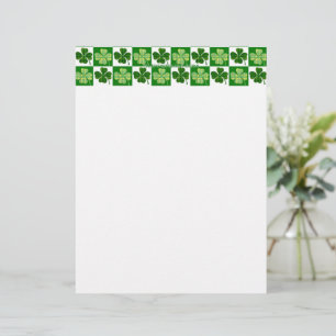 SlipperyJoe's Saint Patrick's Day four leaf clover Letterhead