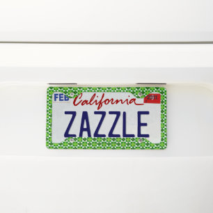 SlipperyJoe's Saint Patrick's Day four leaf clover License Plate Frame