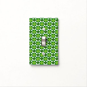 SlipperyJoe's Saint Patrick's Day four leaf clover Light Switch Cover