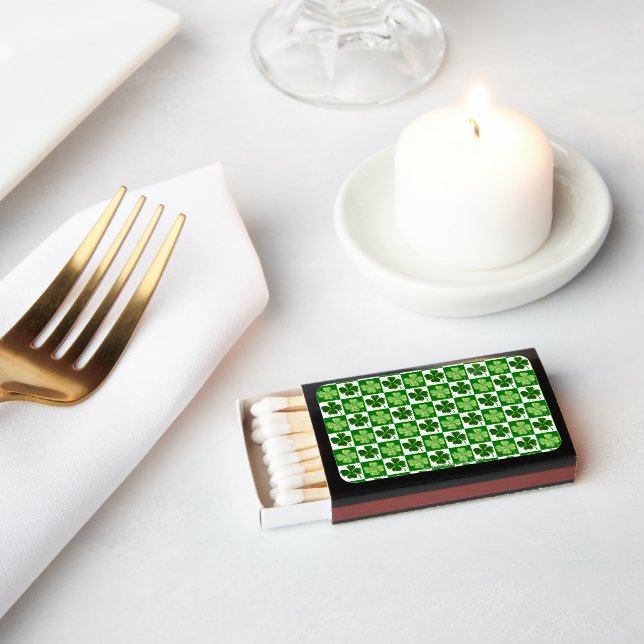 SlipperyJoe's Saint Patrick's Day four leaf clover Matchboxes (Insitu)