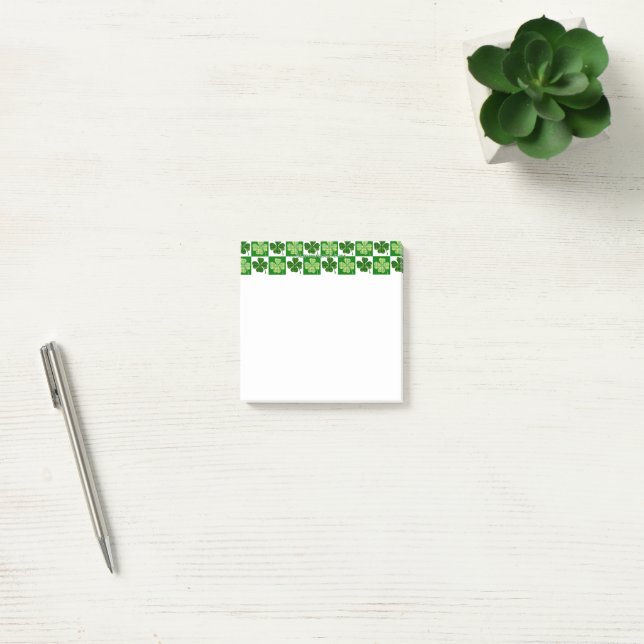 SlipperyJoe's Saint Patrick's Day four leaf clover Post-it Notes (Office)