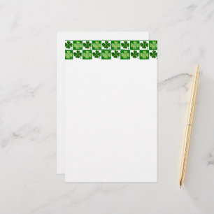 SlipperyJoe's Saint Patrick's Day four leaf clover Stationery