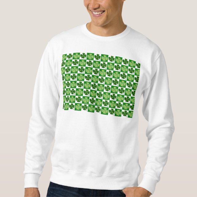 SlipperyJoe's Saint Patrick's Day four leaf clover Sweatshirt (Front)