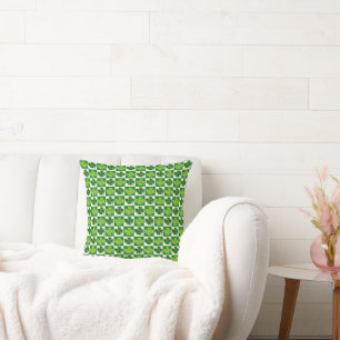 SlipperyJoe's Saint Patrick's Day four leaf clover Throw Pillow