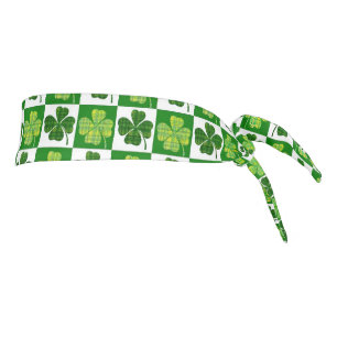SlipperyJoe's Saint Patrick's Day four leaf clover Tie Headband