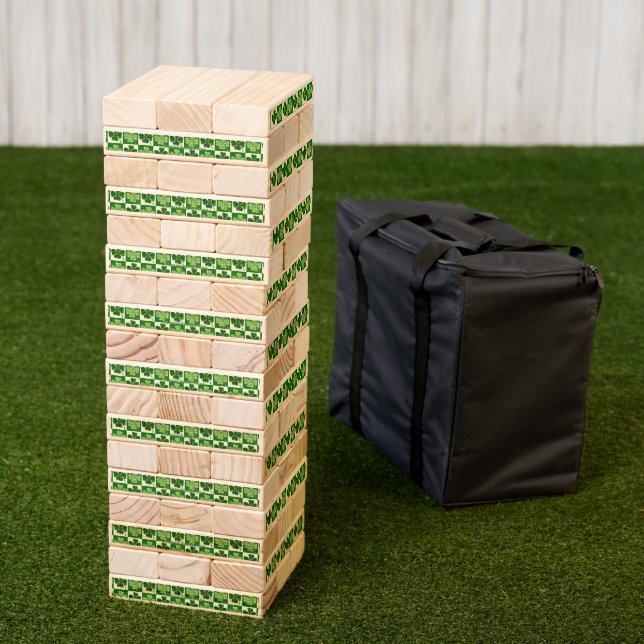 SlipperyJoe's Saint Patrick's Day four leaf clover Topple Tower (Lawn)