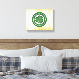 SlipperyJoe's Saint Patrick's Day glossy three lea Canvas Print