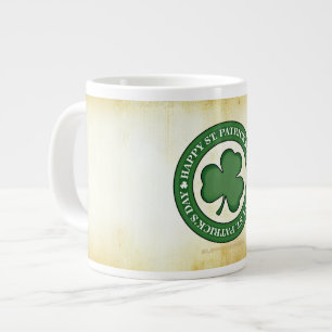 SlipperyJoe's Saint Patrick's Day glossy three lea Giant Coffee Mug