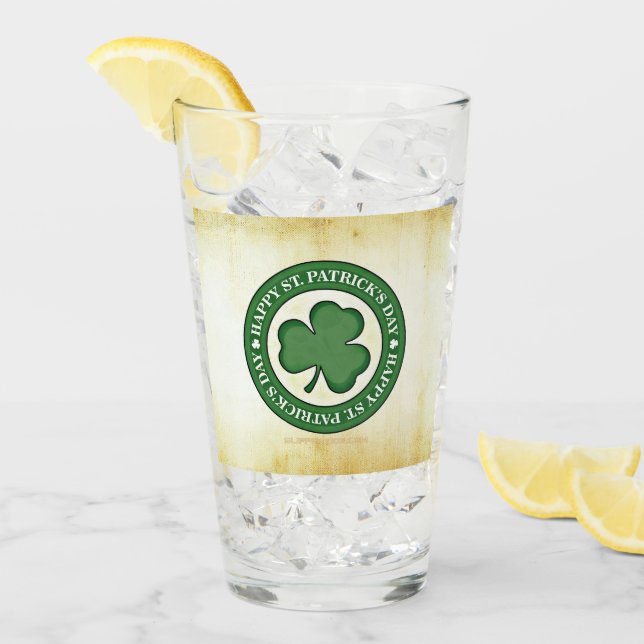 SlipperyJoe's Saint Patrick's Day glossy three lea Glass (Front Ice)