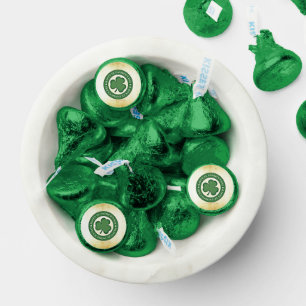 SlipperyJoe's Saint Patrick's Day glossy three lea Hershey®'s Kisses®