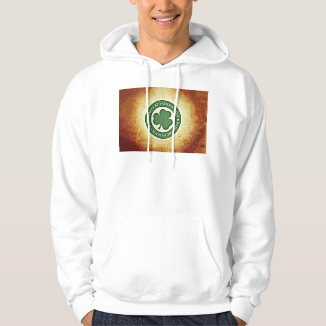 SlipperyJoe's Saint Patrick's Day glossy three lea Hoodie (Front)